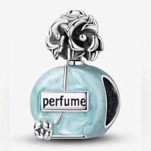 Silver and Blue Perfume Bottle Charm